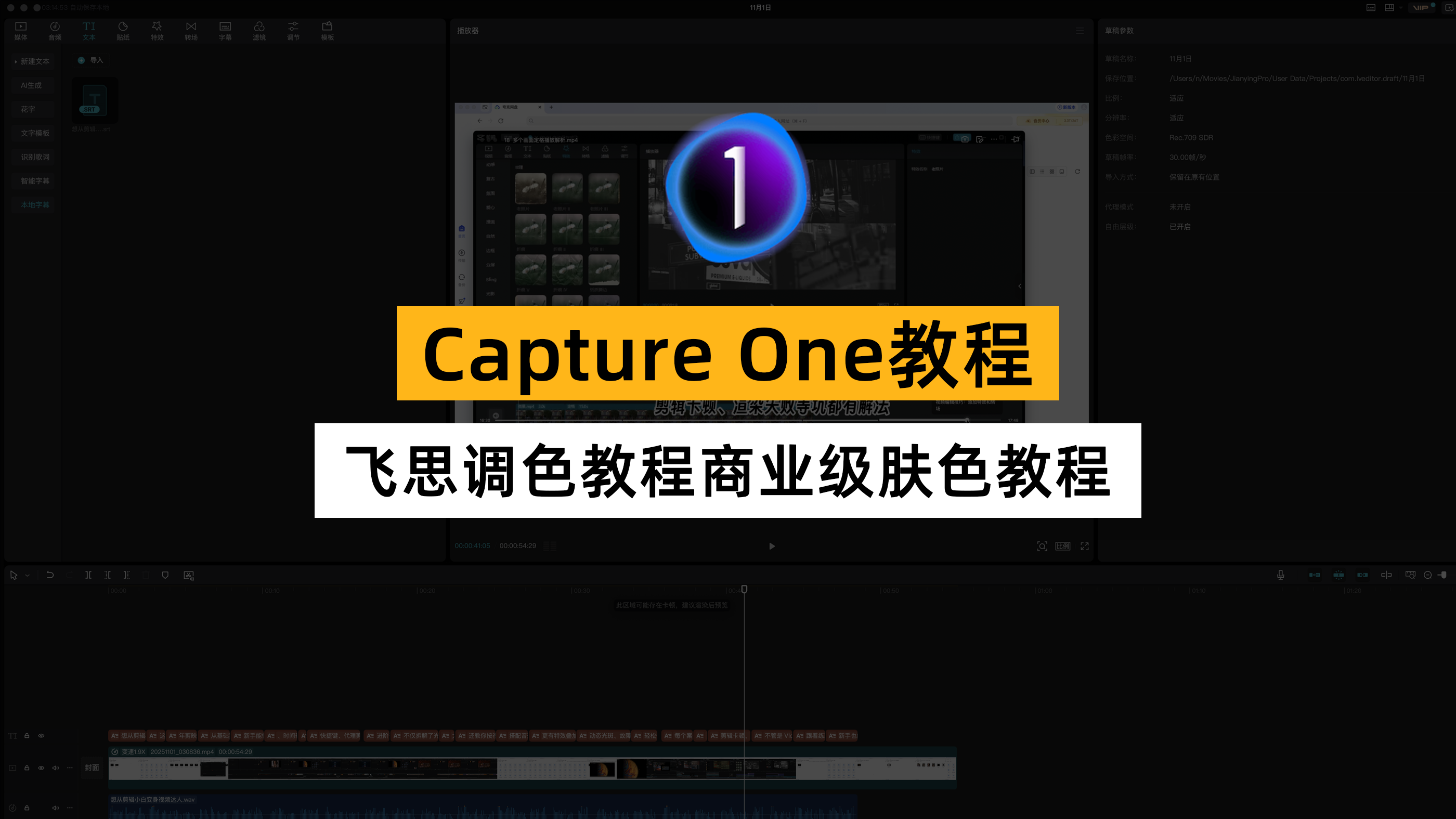 Capture One 飞思调色教程｜明星修图师亲授，商业级肤色调整与风格化教程