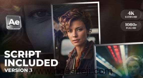 AE+PR高级优雅奢华相册片头模板第三套 Slideshow Universal Version 3