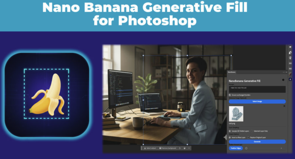 PS 插件 Nano Banana Generative Fill 2.0.0 AI 生成填充插件附完整教程