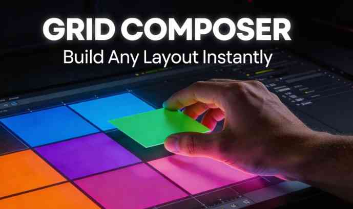AE视觉分屏网格布局脚本 Aescripts Grid Composer V1.2.2 + 使用教程